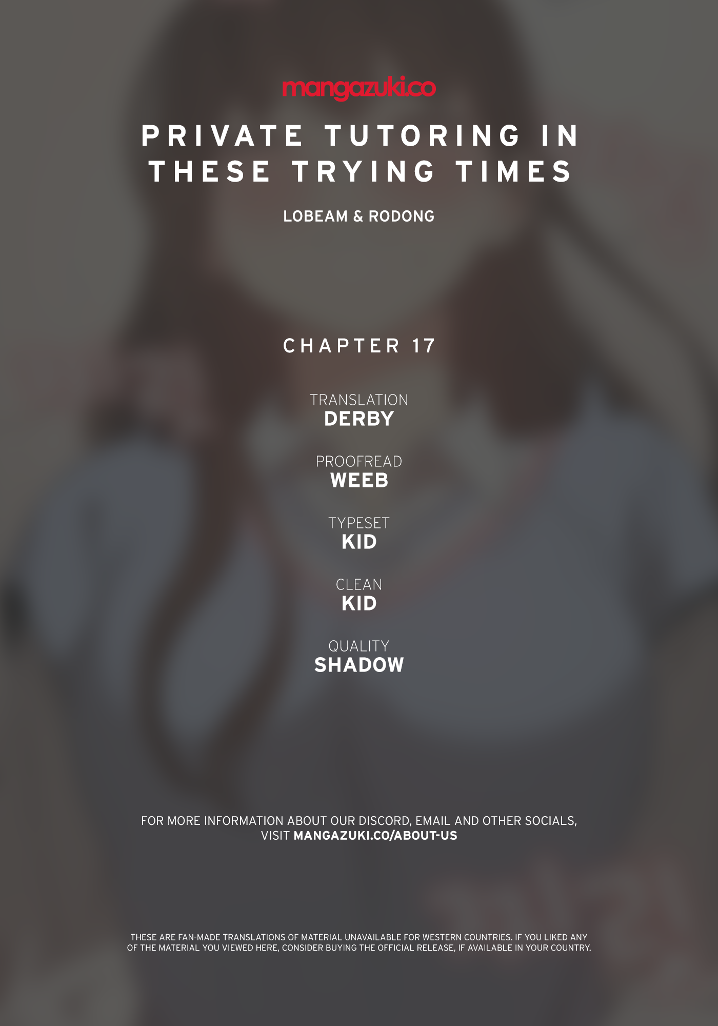 Private Tutoring in These Difficult Times Chapter 17 - Page 1