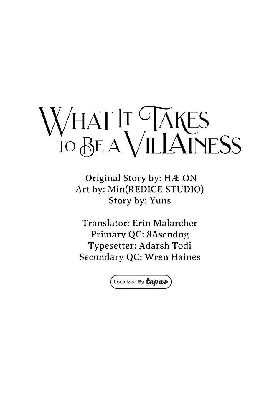 What It Takes to Be a Villainess Chapter 107 - Page 1